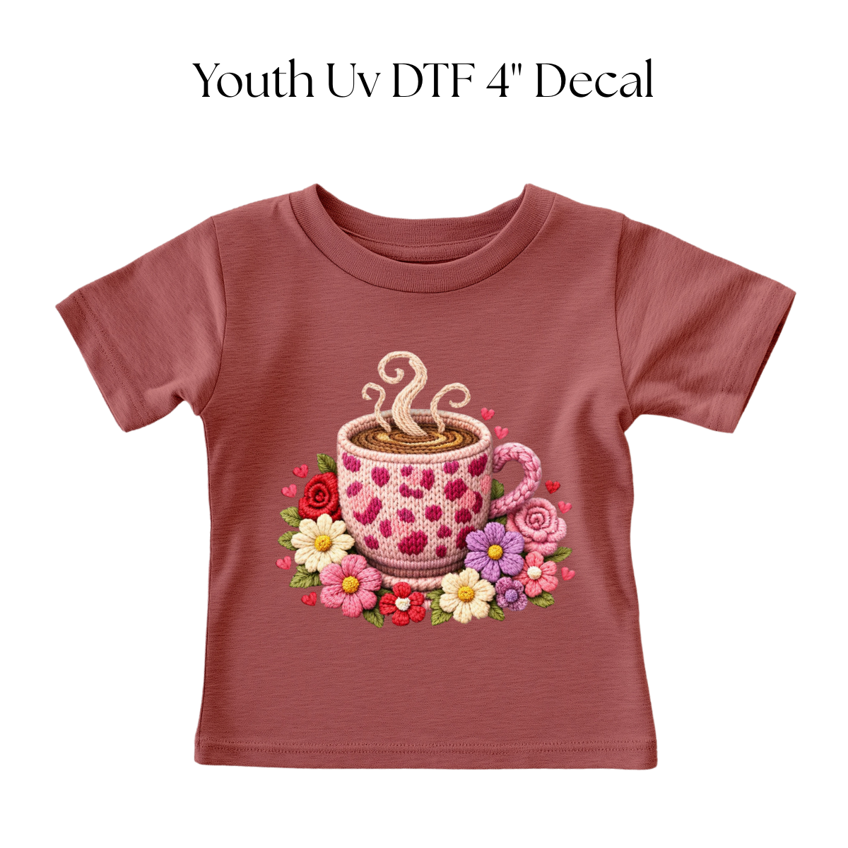 YOUTH Pink Coffee Mug DTF Transfer