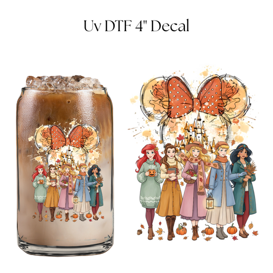 Fall Princess 4" UV DTF
