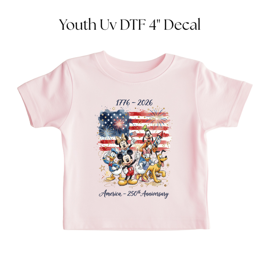 YOUTH Mouse Friend Patriotic DTF Transfer