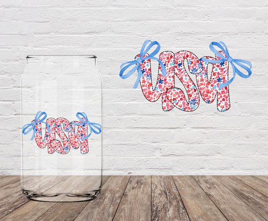 USA Floral 4" UV DTF
