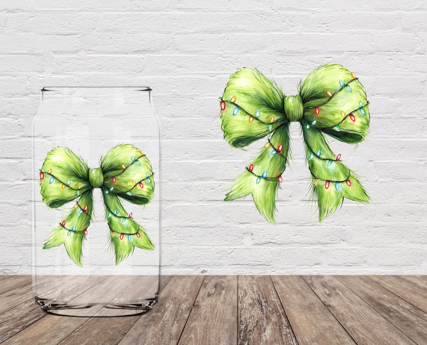 Green Monster Bow DOUBLE SIDED 4" UV