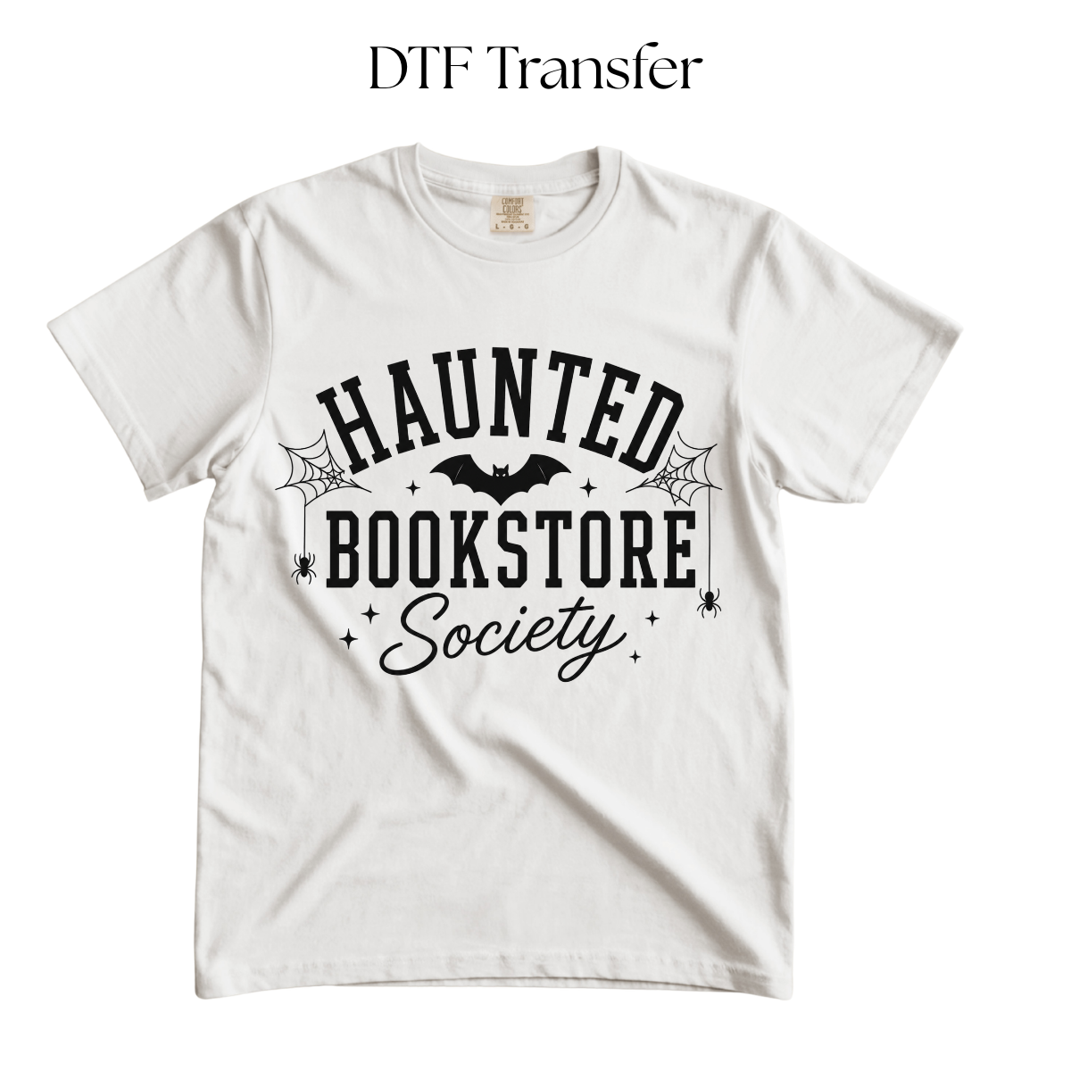 Haunted Bookstore Society Single Color DTF Transfer