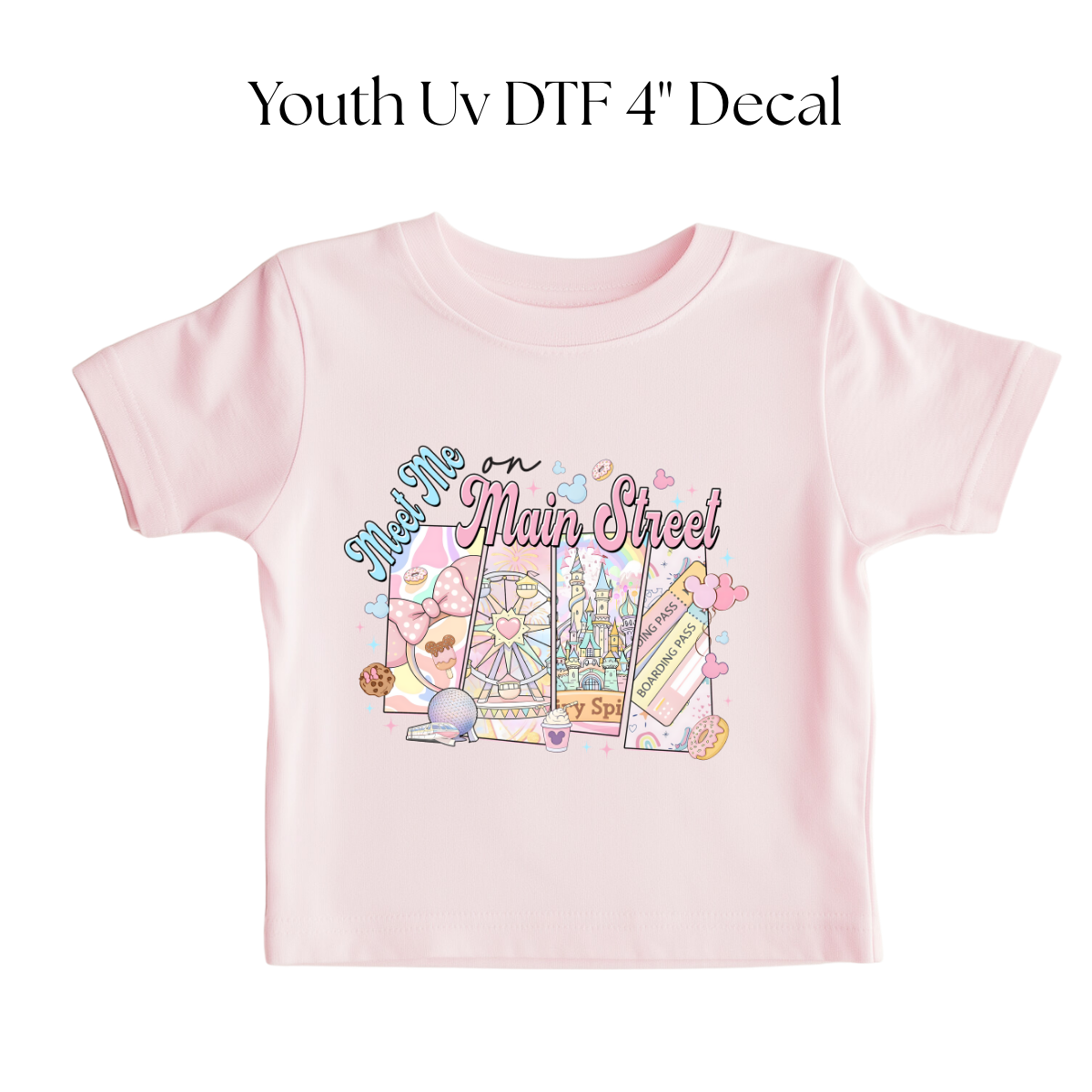 YOUTH Meet Me on Main Street Pink DTF Transfer