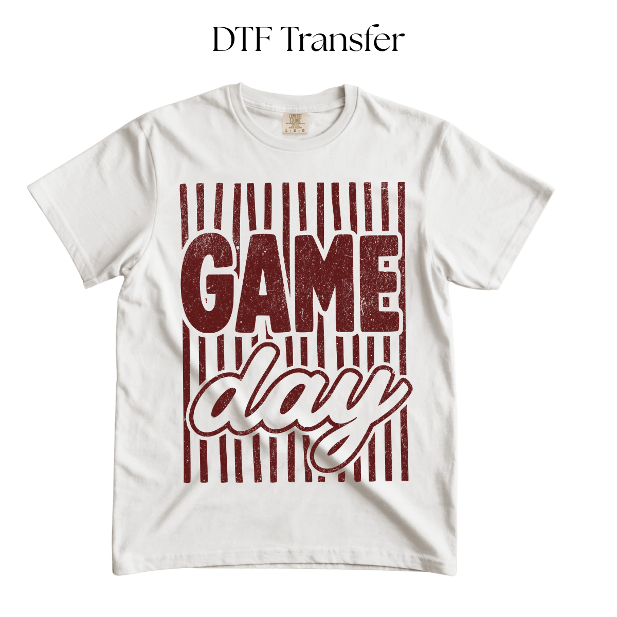 Burgundy Game Day Single Color DTF Transfer