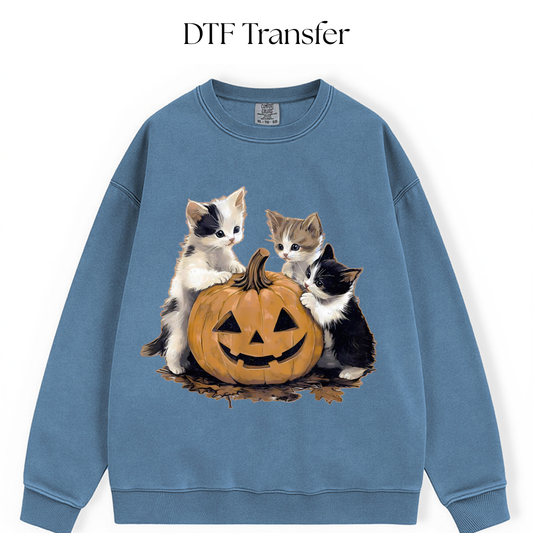 Pumpkin Kitties DTF Transfer
