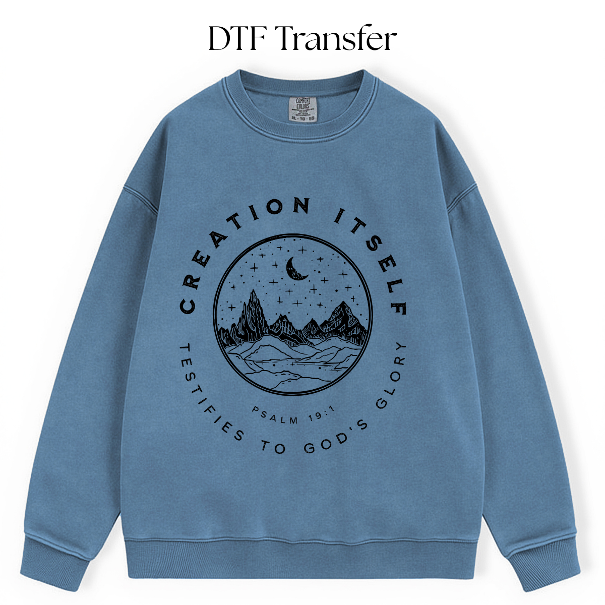 Creation Itself Single Color DTF Transfer