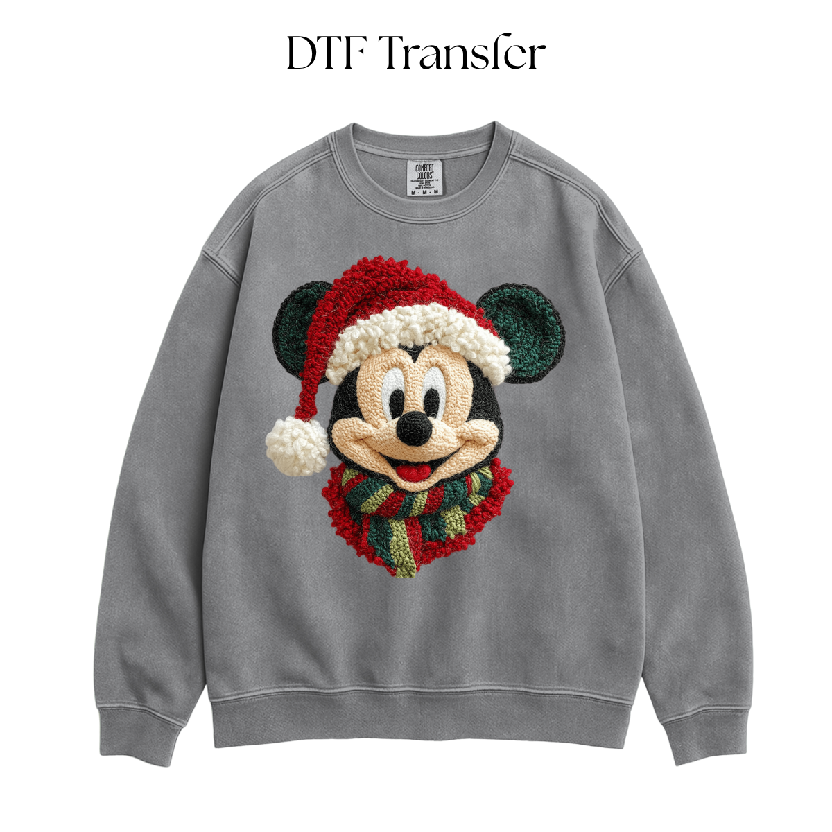 Boy Mouse Faux Yarn DTF Transfer