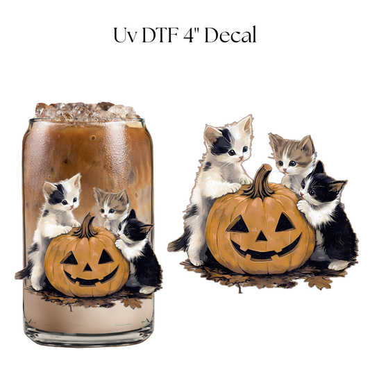 Pumpkin Kitties 4" UV DTF