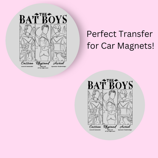 The Bat Boys 4.5" UV DTF  (perfect for car magnets)