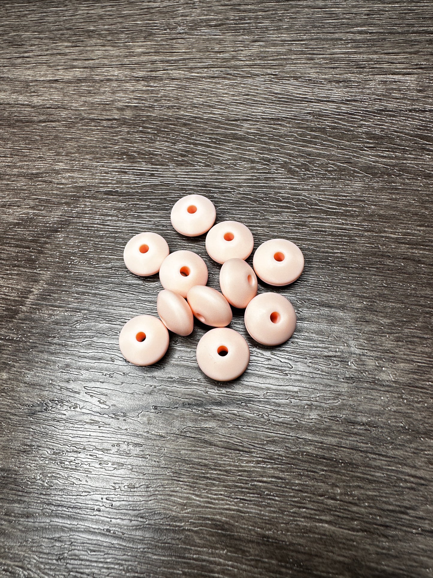 Peach Silicone Filler Bead- Set of 10