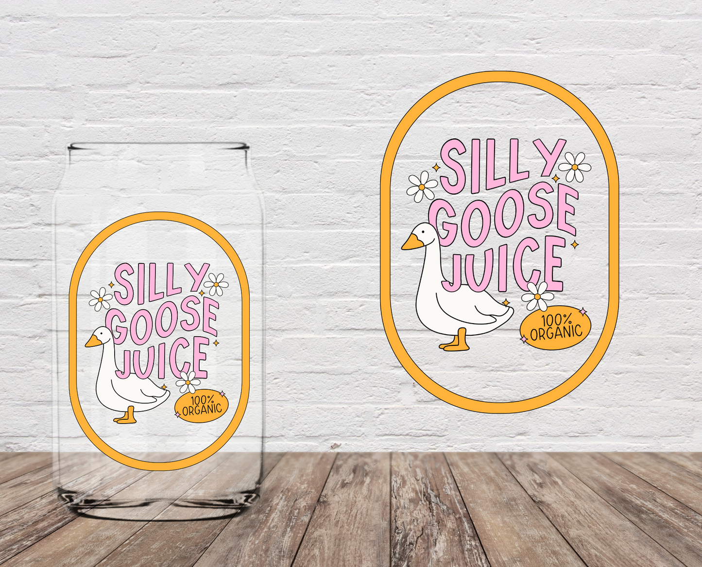 Silly Goose Juice 4" UV DTF