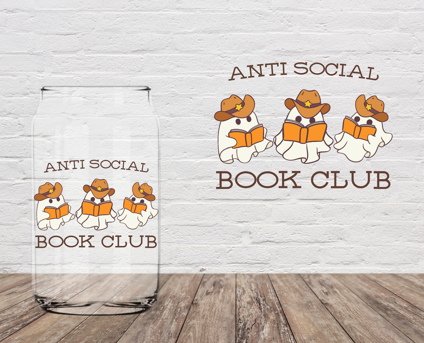 Anti Social Booooook Club 4" UV DTF LAST CHANCE