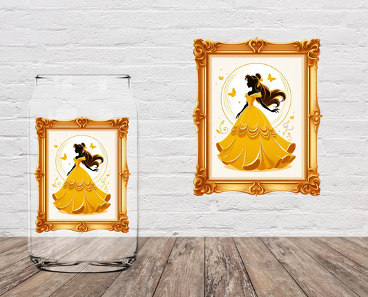 Magical Yellow Dress Girl Frame 4" UV