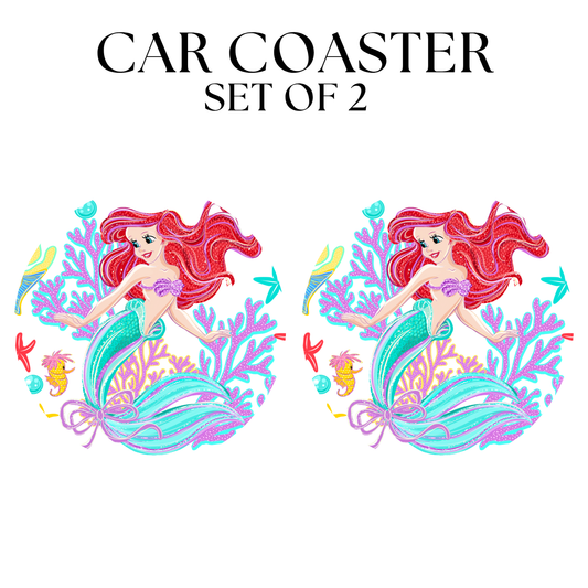 Mermaid UV DTF Car Coaster