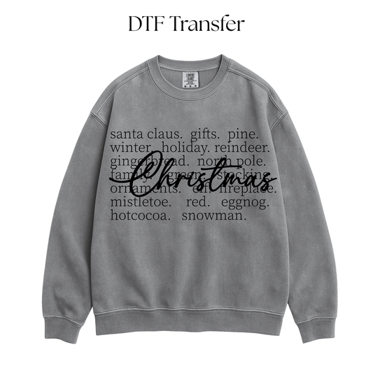 Christmas Definition DTF Transfer