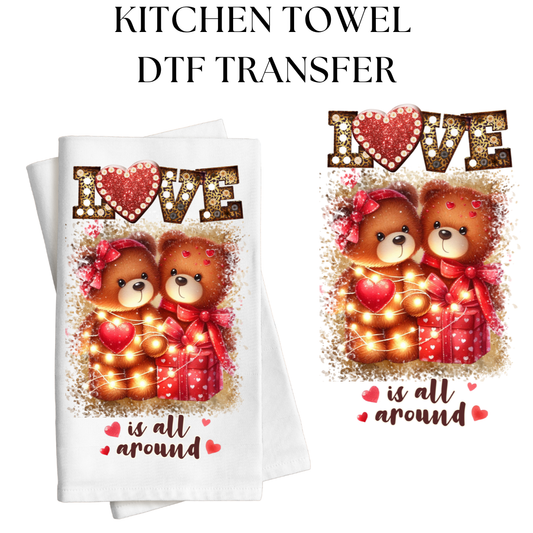 Love is All Around Towel DTF Transfer