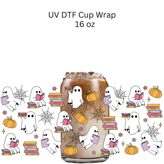 Haunted Books Ghostie UV DTF Cup Wrap