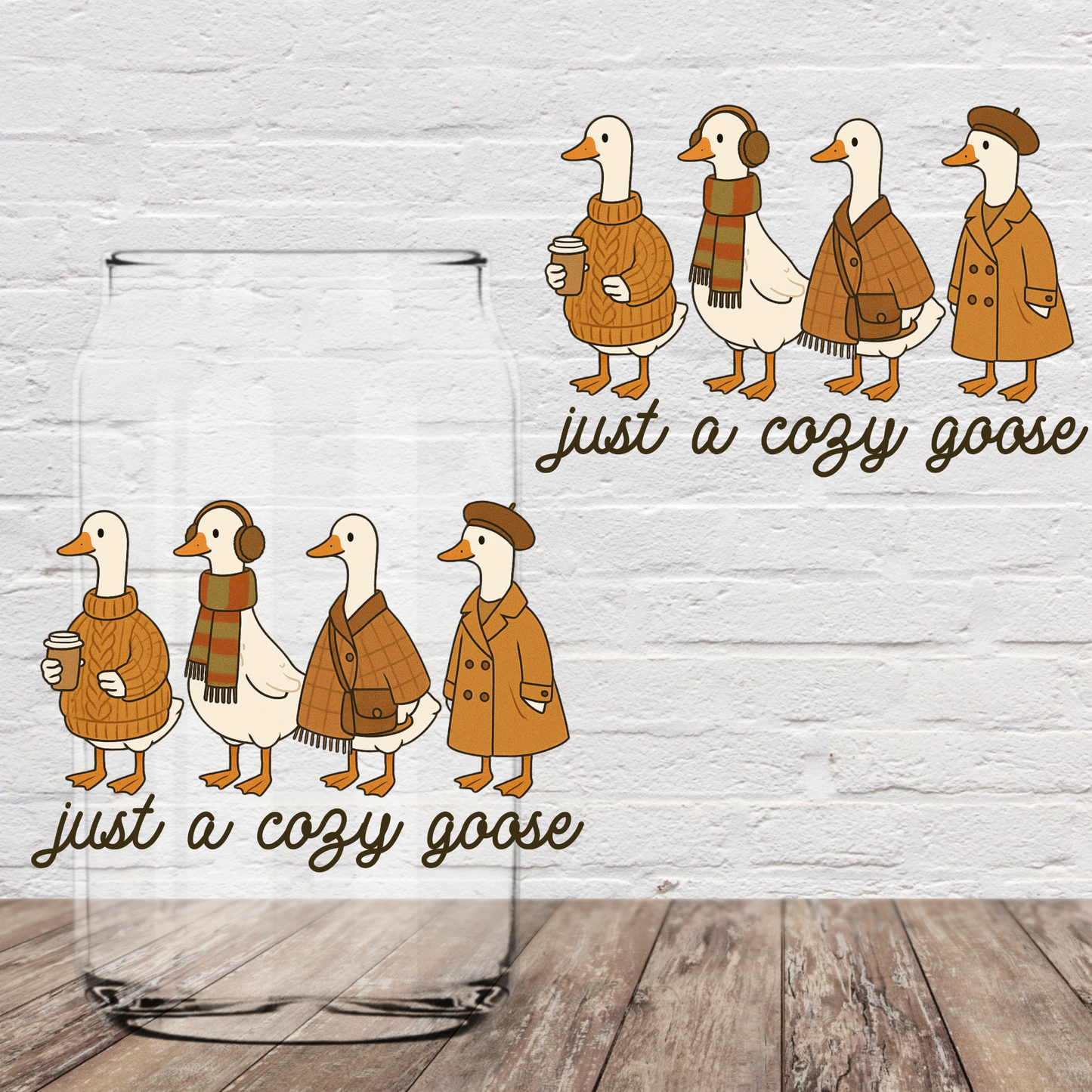 Cozy Goose 4" UV DTF