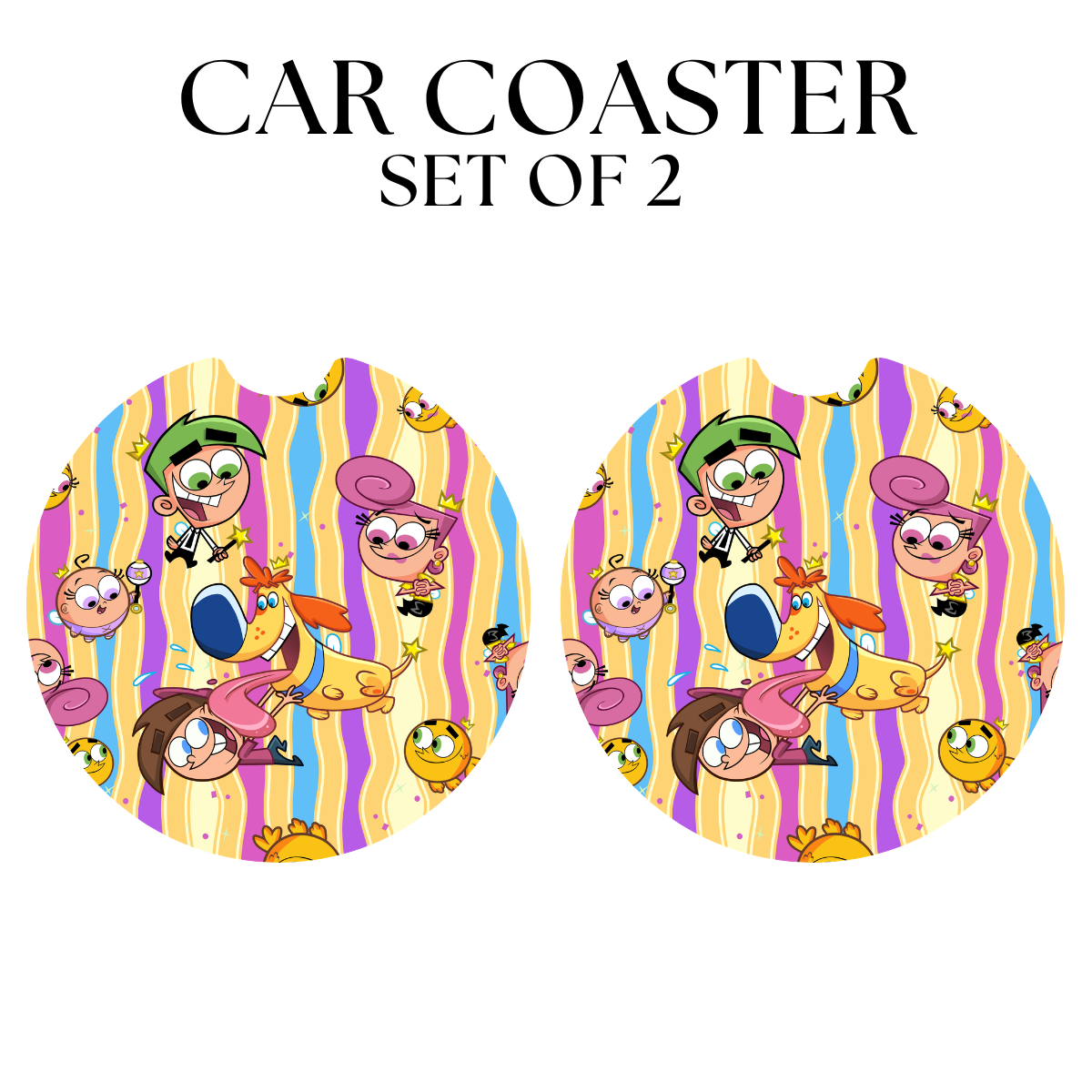 Odd Fairies UV DTF Car Coaster