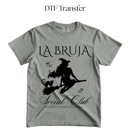 La Bruja Social Club Single Color DTF Transfer