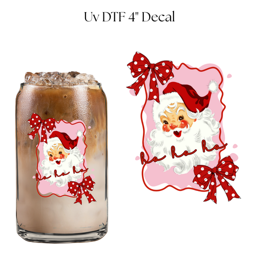 Santa HO HO HO 4” UV DTF Decal