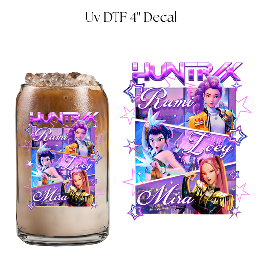 KP Girl Names 4” UV DTF Decal