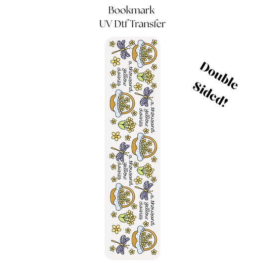 A Thousand Yellow Daisies UV DTF Bookmark Transfer