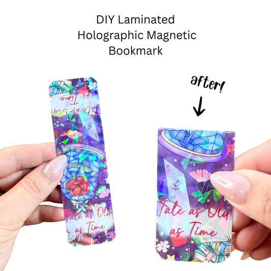 Tale as Old As Time Holographic Rectangle Magnetic Bookmark DIY