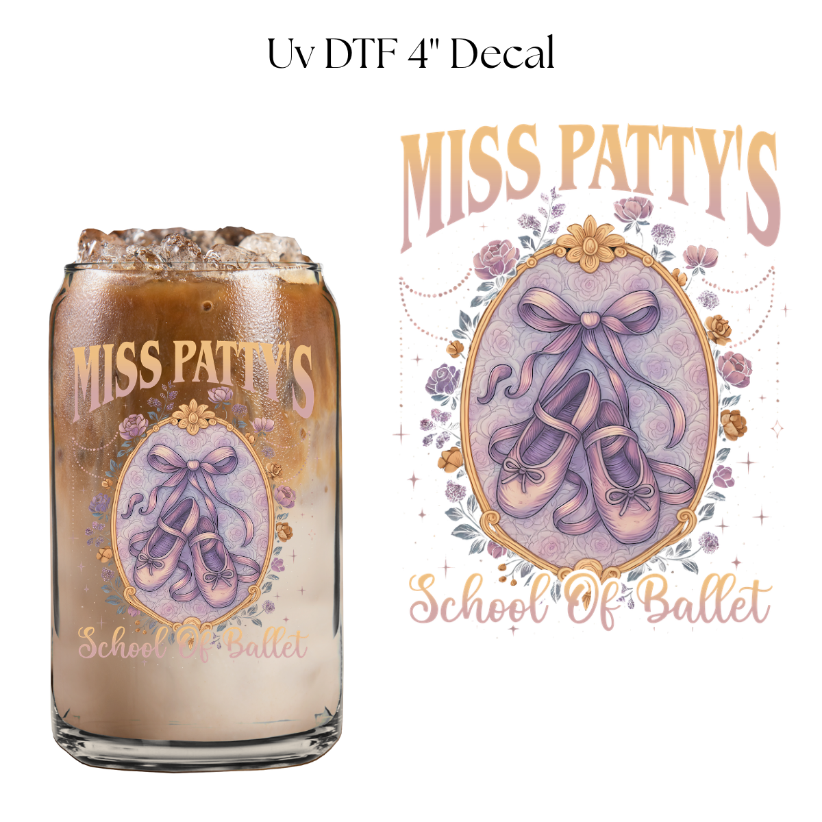 School of Ballet 4” UV DTF Decal