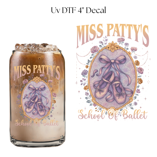 School of Ballet 4” UV DTF Decal
