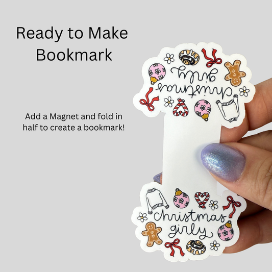 Christmas Girly Magnetic Bookmark DIY