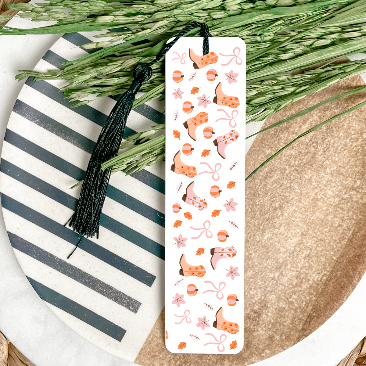 Fall Boots Bookmark DOUBLE SIDED