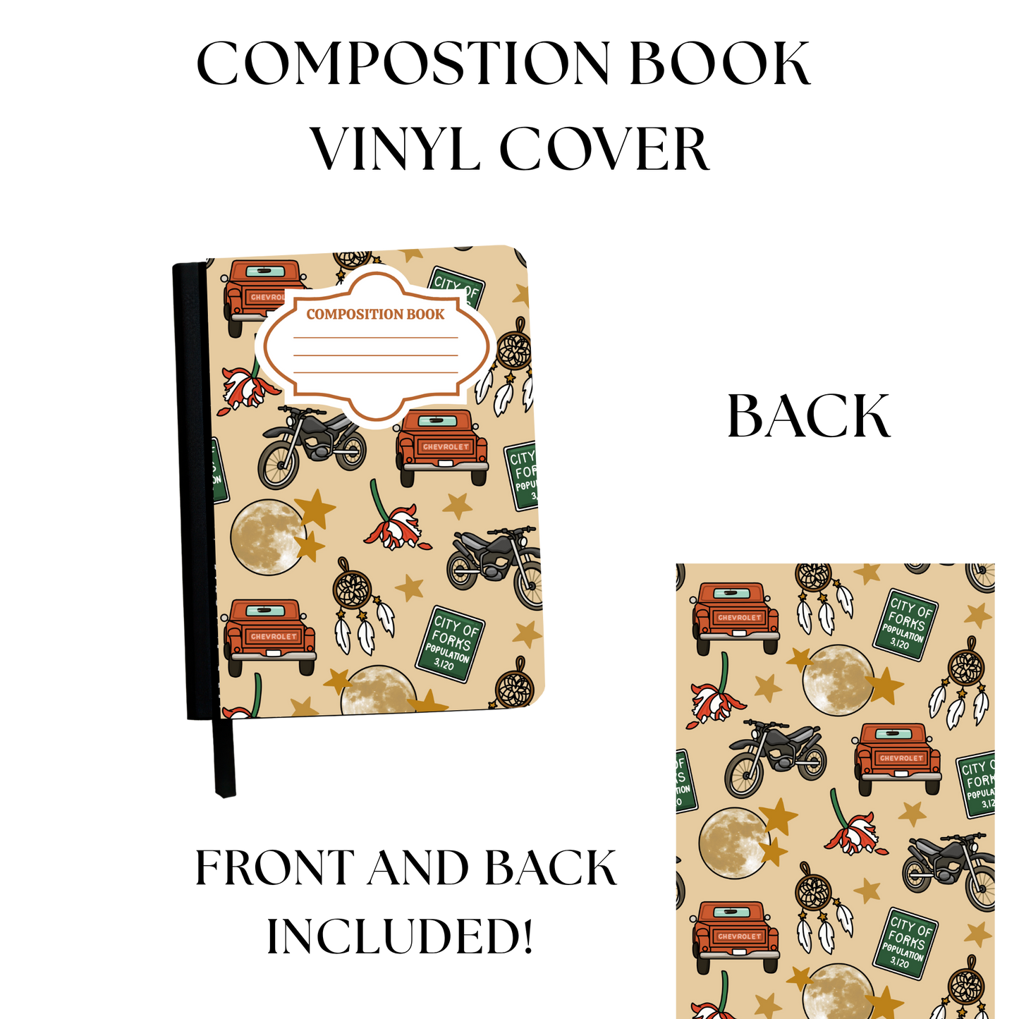 Wolf Forks Notebook Cover