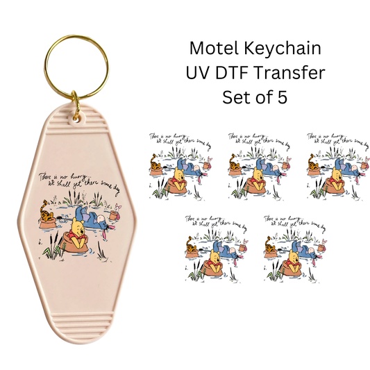 There Is No Hurry Set of 5 Keychain Transfers