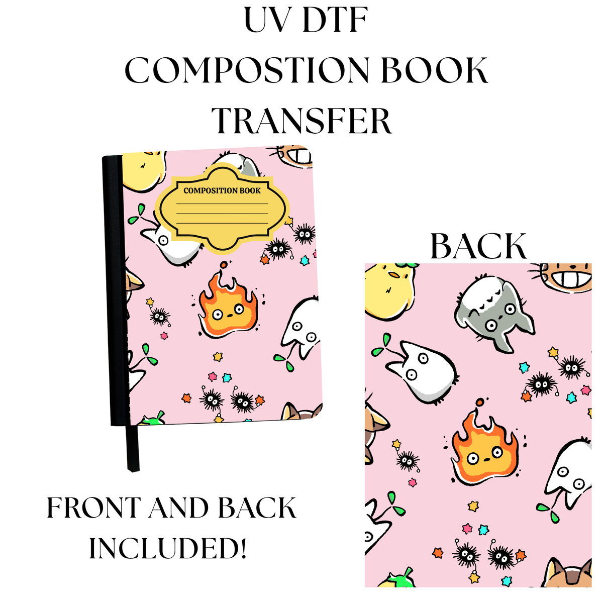 UV DTF Transfer for Composition Cartoon