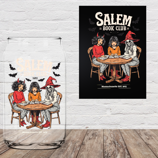 Salem Book Club 4" UV DTF