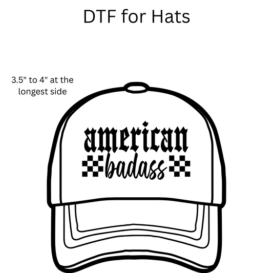 American Badass Hat DTF Transfers