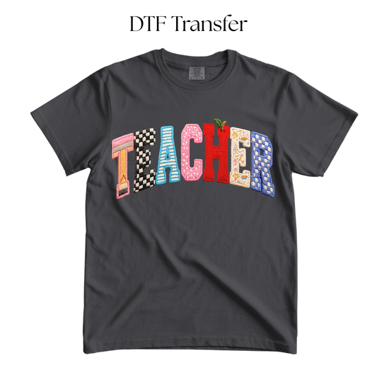 Teacher Letters DTF Transfer