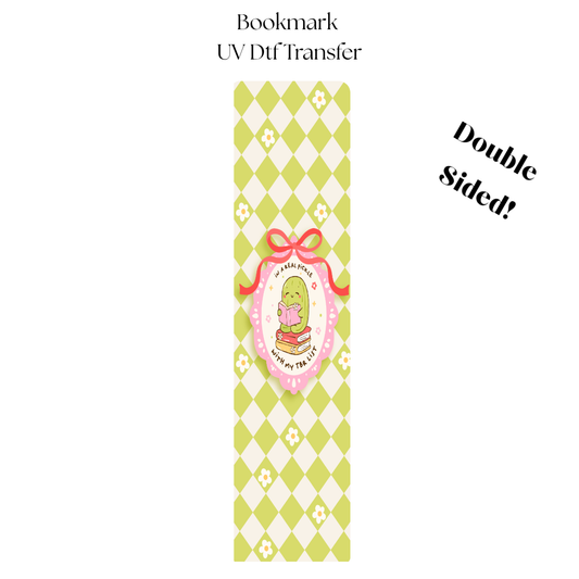 Green In a Real Pickle with my TBR List UV DTF Bookmark Transfer