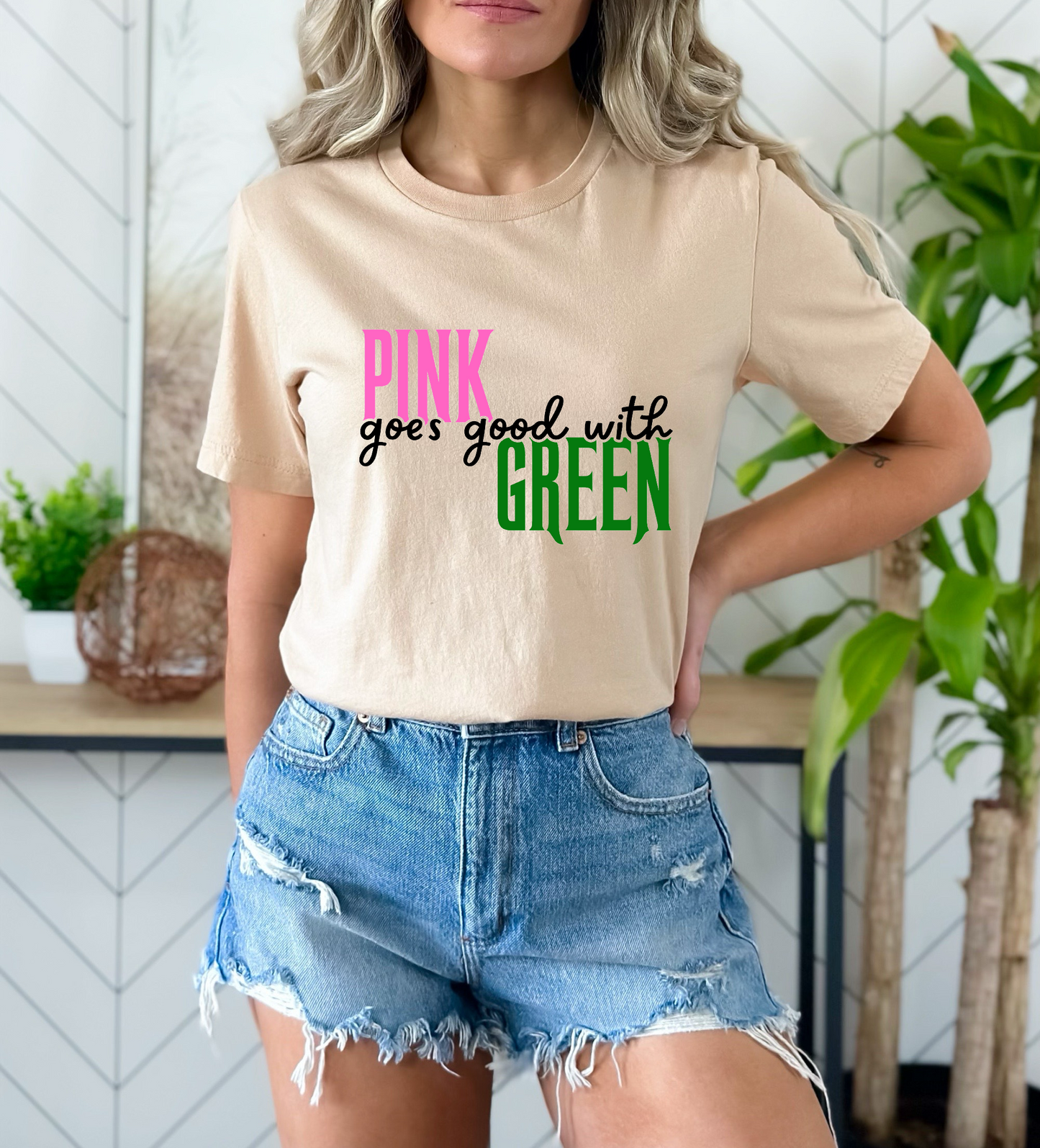 Pink Goes Good With Green DTF