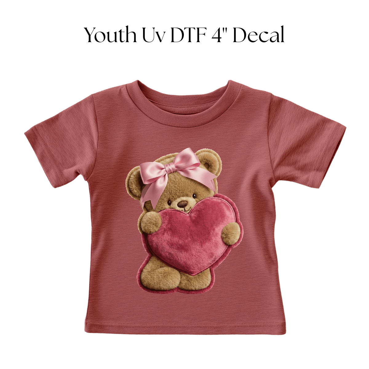 YOUTH Bear Holding Heart DTF Transfer