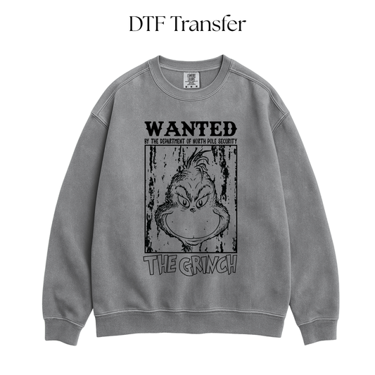 Wanted Green Monster Single Color DTF Transfer