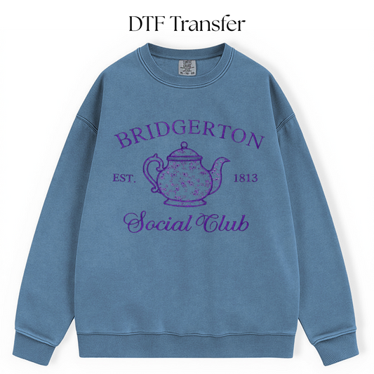 Bridge Social Club Purple Single Color DTF Transfer