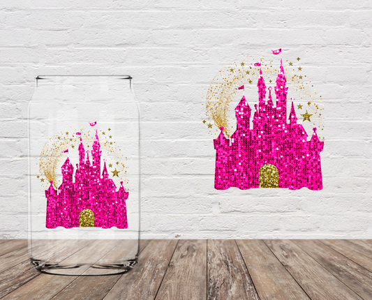 Hot Pink Magical Castle 4" UV DTF