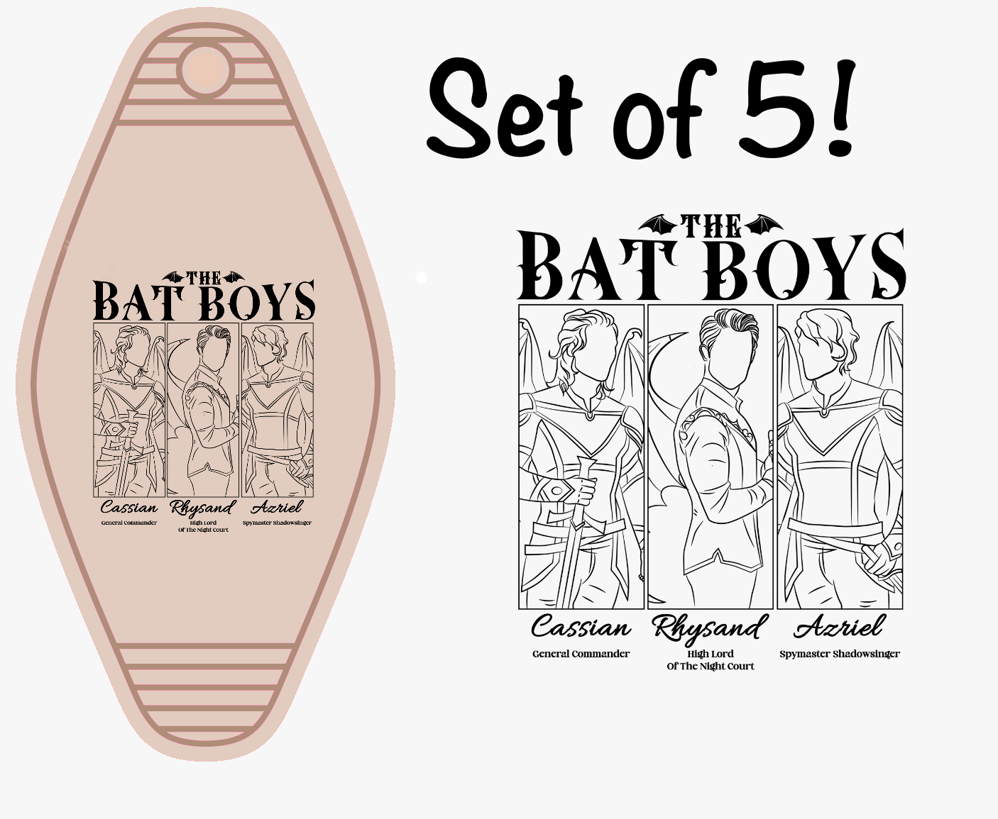 The Bat Boys MOTEL KEYCHAIN Transfer