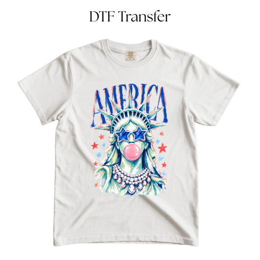Lady Liberty DTF Transfer