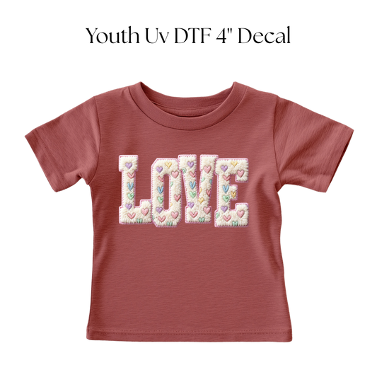 YOUTH White Love DTF Transfer
