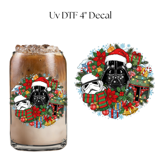Star Wreath 4” UV DTF Decal