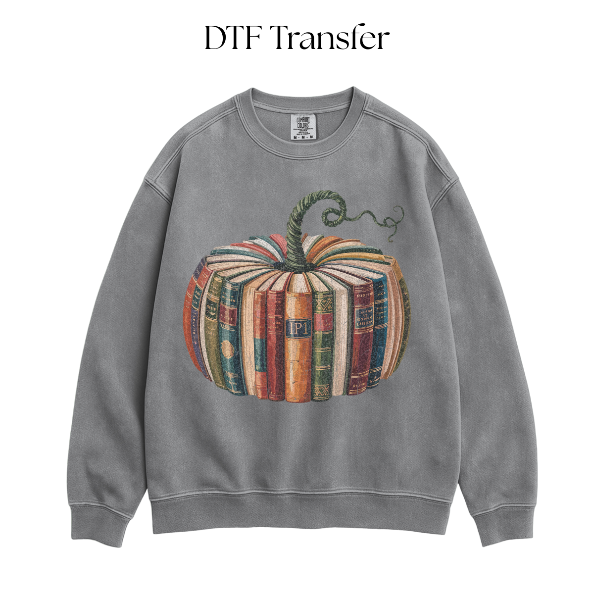 Book Pumpkin DTF Transfer