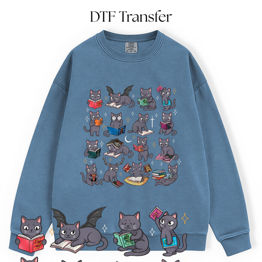 Cats Court Books DTF Transfer
